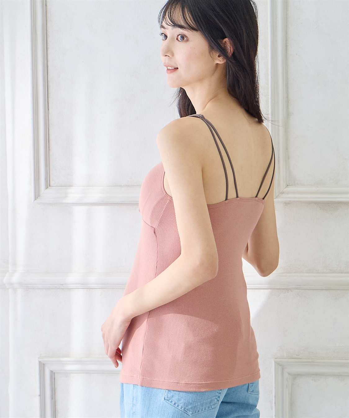 Rosemadame ストレッチリブ クロスオープン授乳キャミ(マタニティキャミソール/カシュクール/ノンワイヤー/肩紐調節可/産前・産後対応）_sub_26