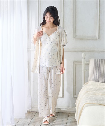 Rosemadame ストレッチリブ 小花柄クロスオープン授乳キャミ(マタニティキャミソール/フラワープリント/カシュクール/ノンワイヤー/肩紐調節可/産前・産後対応）_subthumb_6