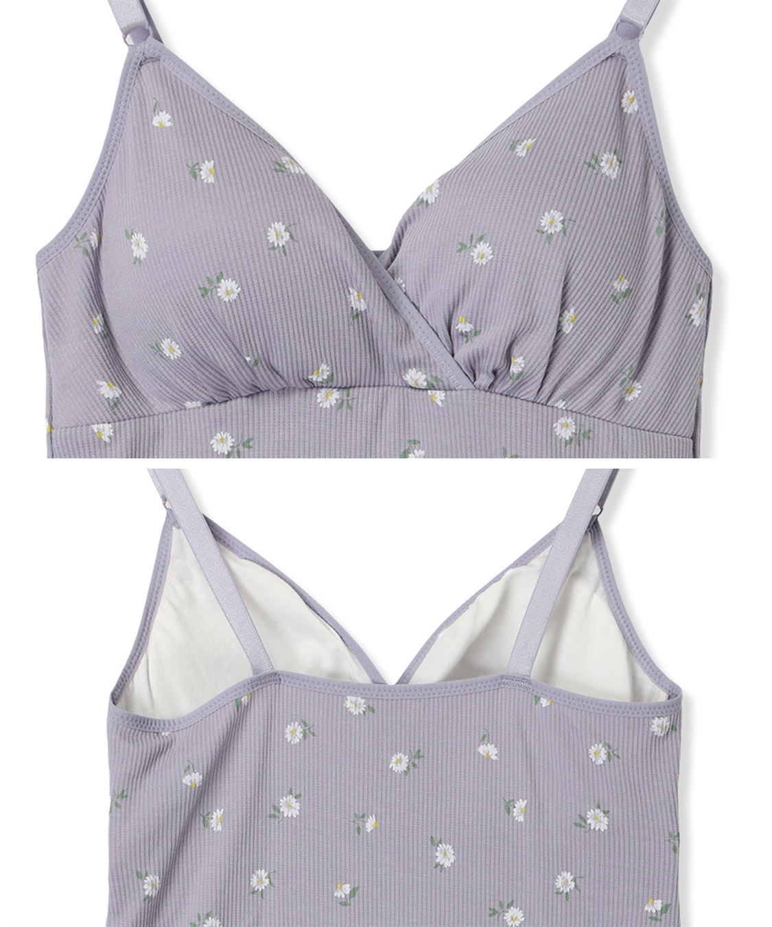 Rosemadame ストレッチリブ 小花柄クロスオープン授乳キャミ(マタニティキャミソール/フラワープリント/カシュクール/ノンワイヤー/肩紐調節可/産前・産後対応）_sub_25