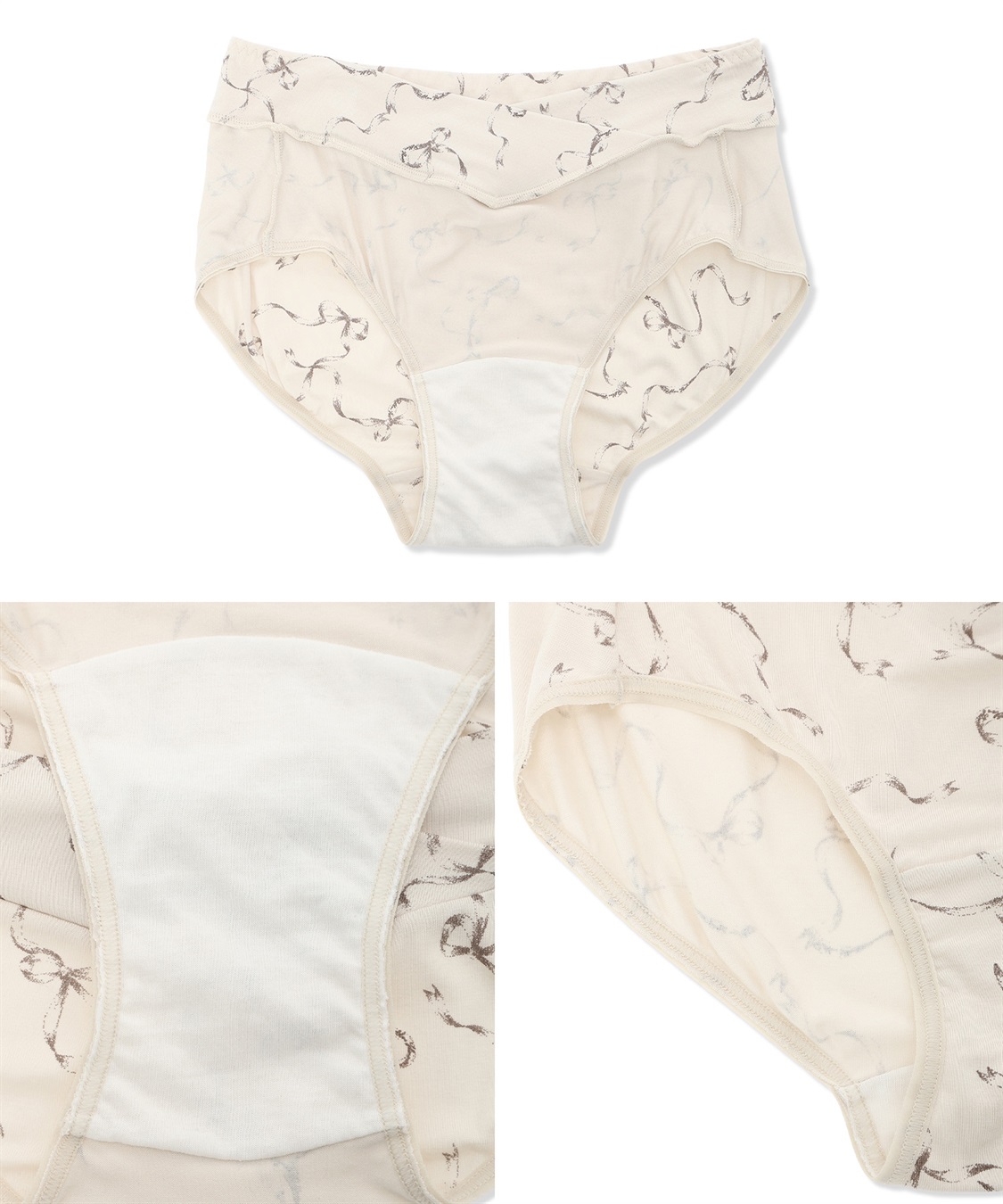 Rosemadame レーヨンベア天竺リボン柄・無地　浅ばきショーツ_sub_24