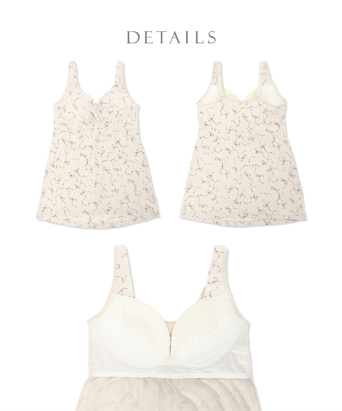 Rosemadame レーヨンベア天竺リボン柄・無地　授乳キャミソール_sub_25