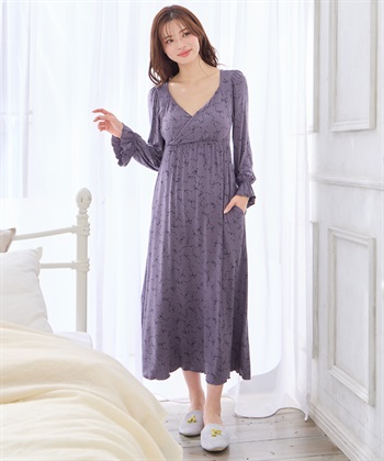 Rosemadame レーヨンベア天竺リボン柄・無地　授乳ブラ付きネグリジェ/ルームワンピース_subthumb_2