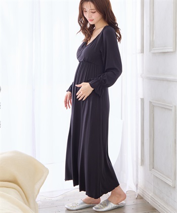 Rosemadame レーヨンベア天竺リボン柄・無地　授乳ブラ付きネグリジェ/ルームワンピース_subthumb_5