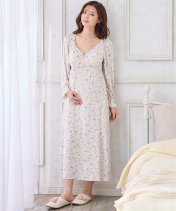 Rosemadame レーヨンベア天竺リボン柄・無地　授乳ブラ付きネグリジェ/ルームワンピース_subthumb_7