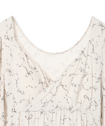 Rosemadame レーヨンベア天竺リボン柄・無地　授乳ブラ付きネグリジェ/ルームワンピース_subthumb_17