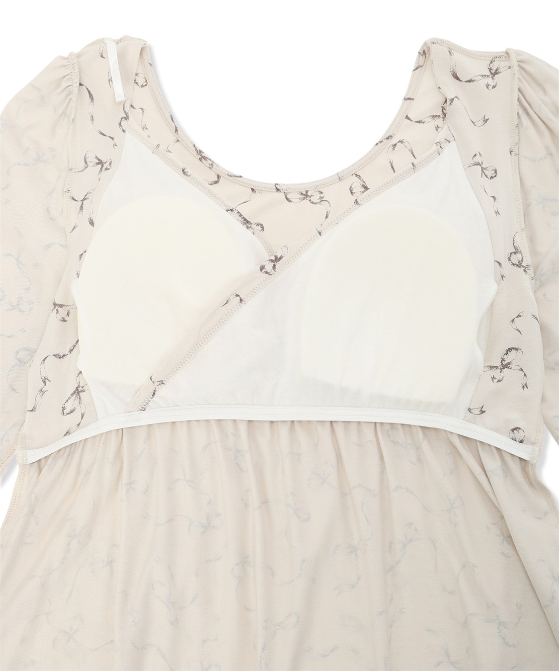 Rosemadame レーヨンベア天竺リボン柄・無地　授乳ブラ付きネグリジェ/ルームワンピース_sub_18