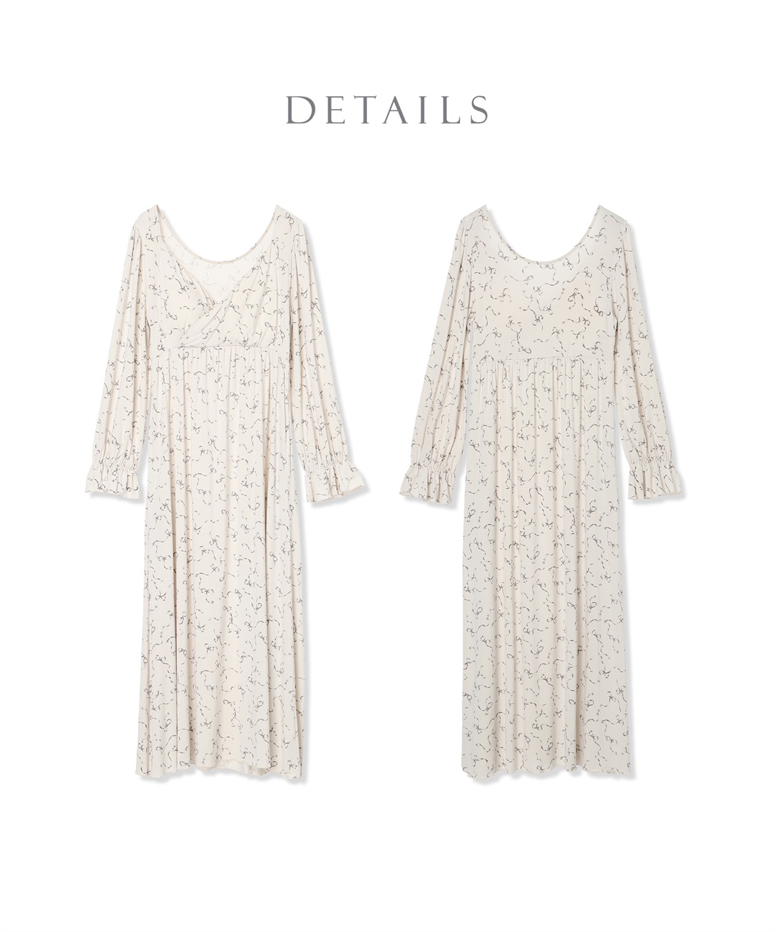 Rosemadame レーヨンベア天竺リボン柄・無地　授乳ブラ付きネグリジェ/ルームワンピース_sub_25