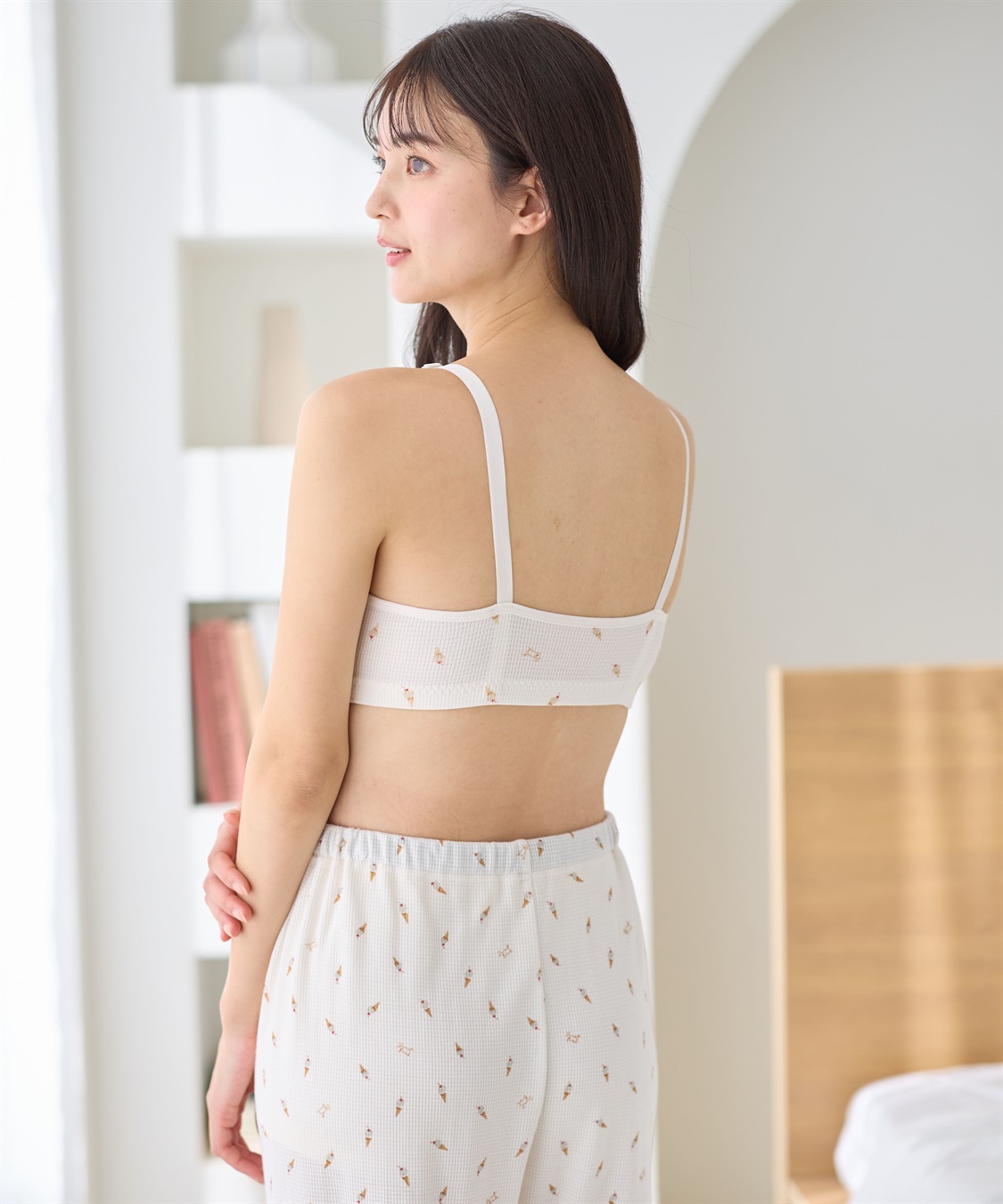 Rosemadame ワッフル風アイス柄クロスオープン授乳ブラジャー_sub_3