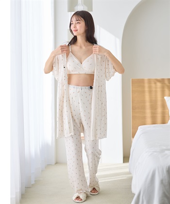 Rosemadame ワッフル風アイス柄クロスオープン授乳ブラジャー_subthumb_4