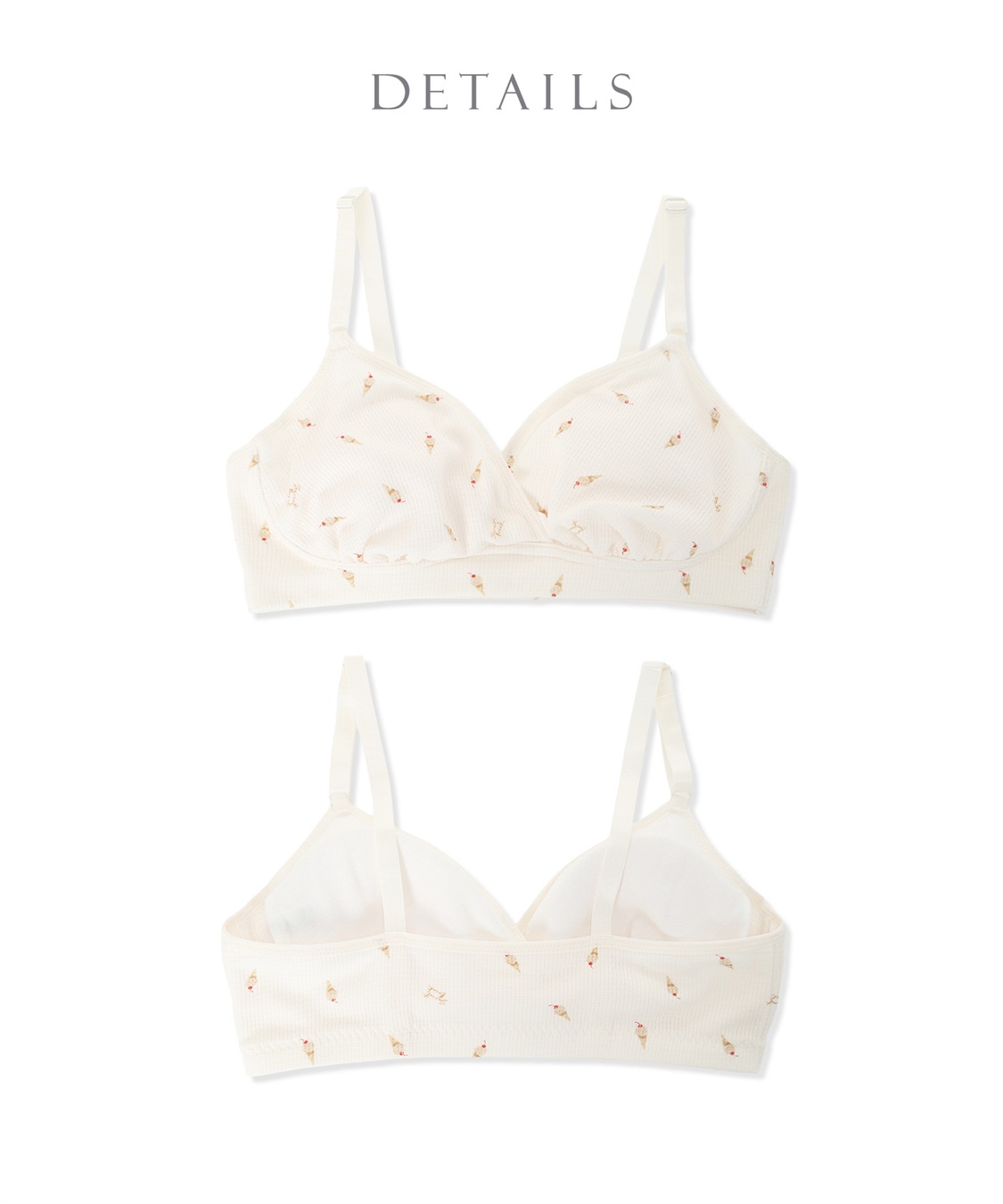 Rosemadame ワッフル風アイス柄クロスオープン授乳ブラジャー_sub_22