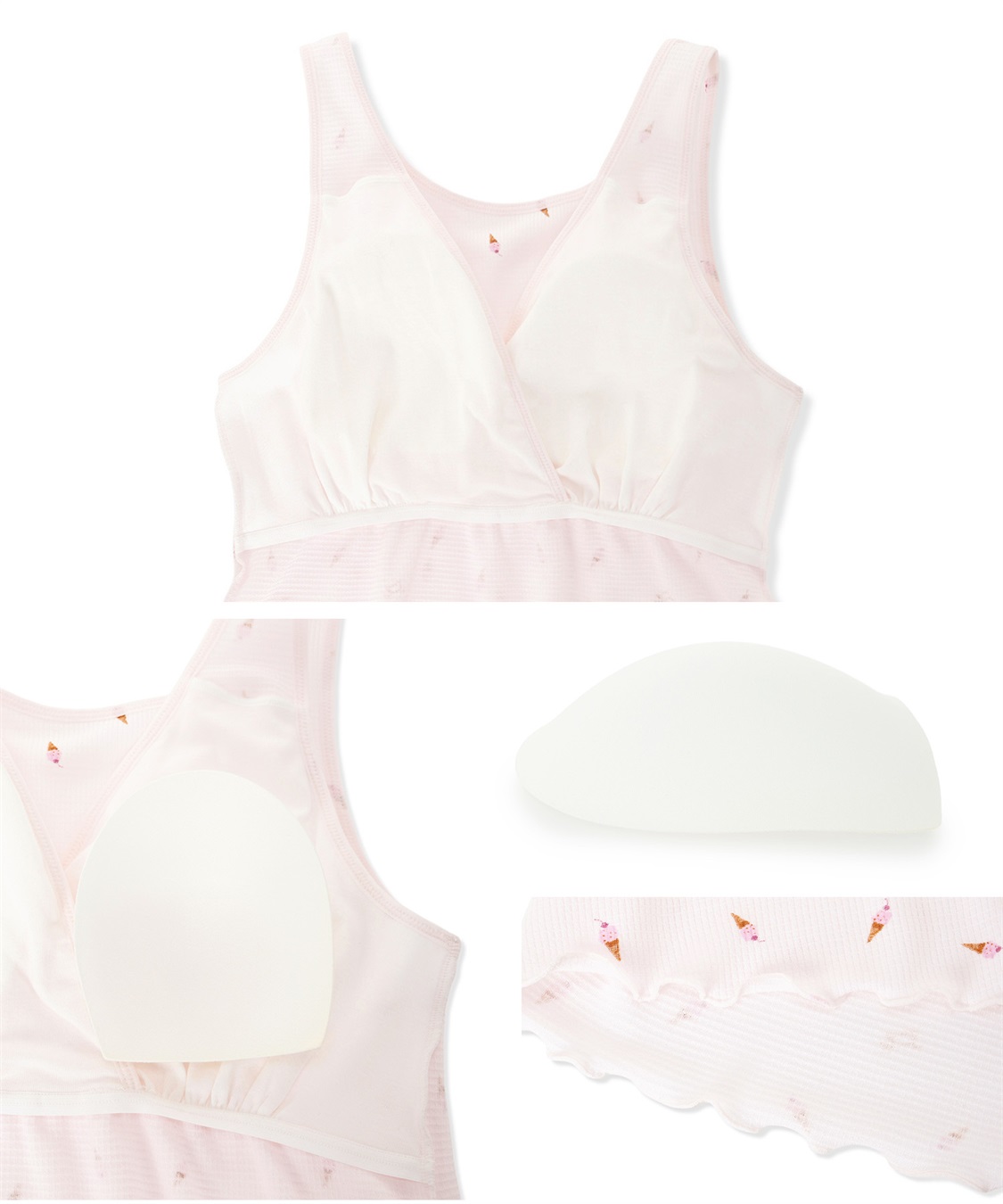 Rosemadame ワッフル風アイス柄授乳タンクトップ_sub_24