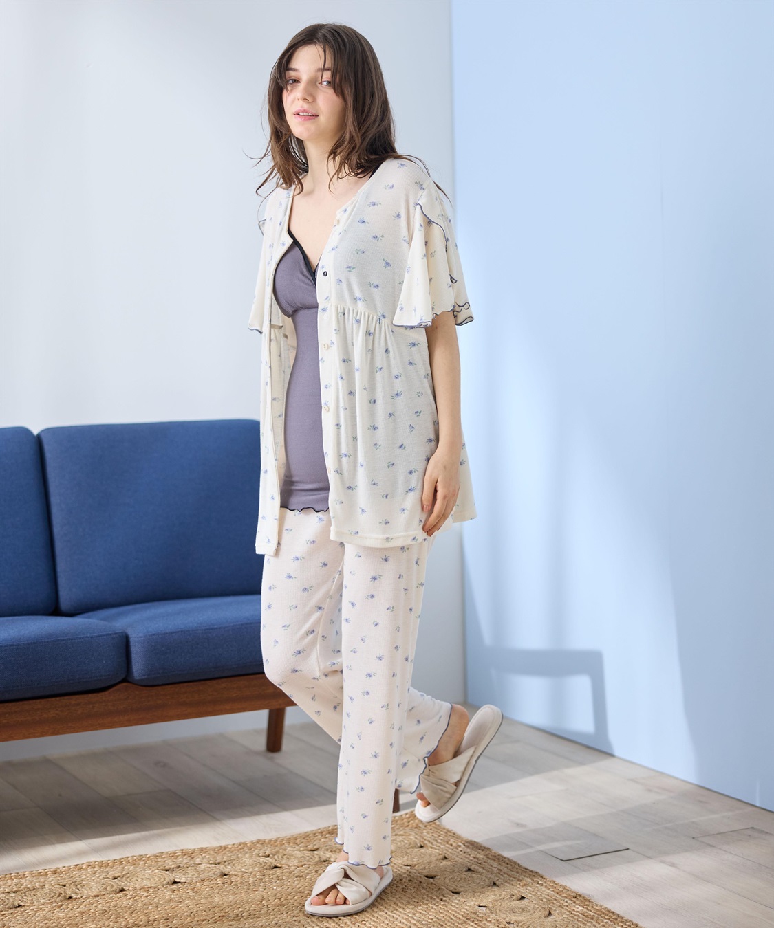 Rosemadame リブバイカラー 授乳キャミソール_sub_4