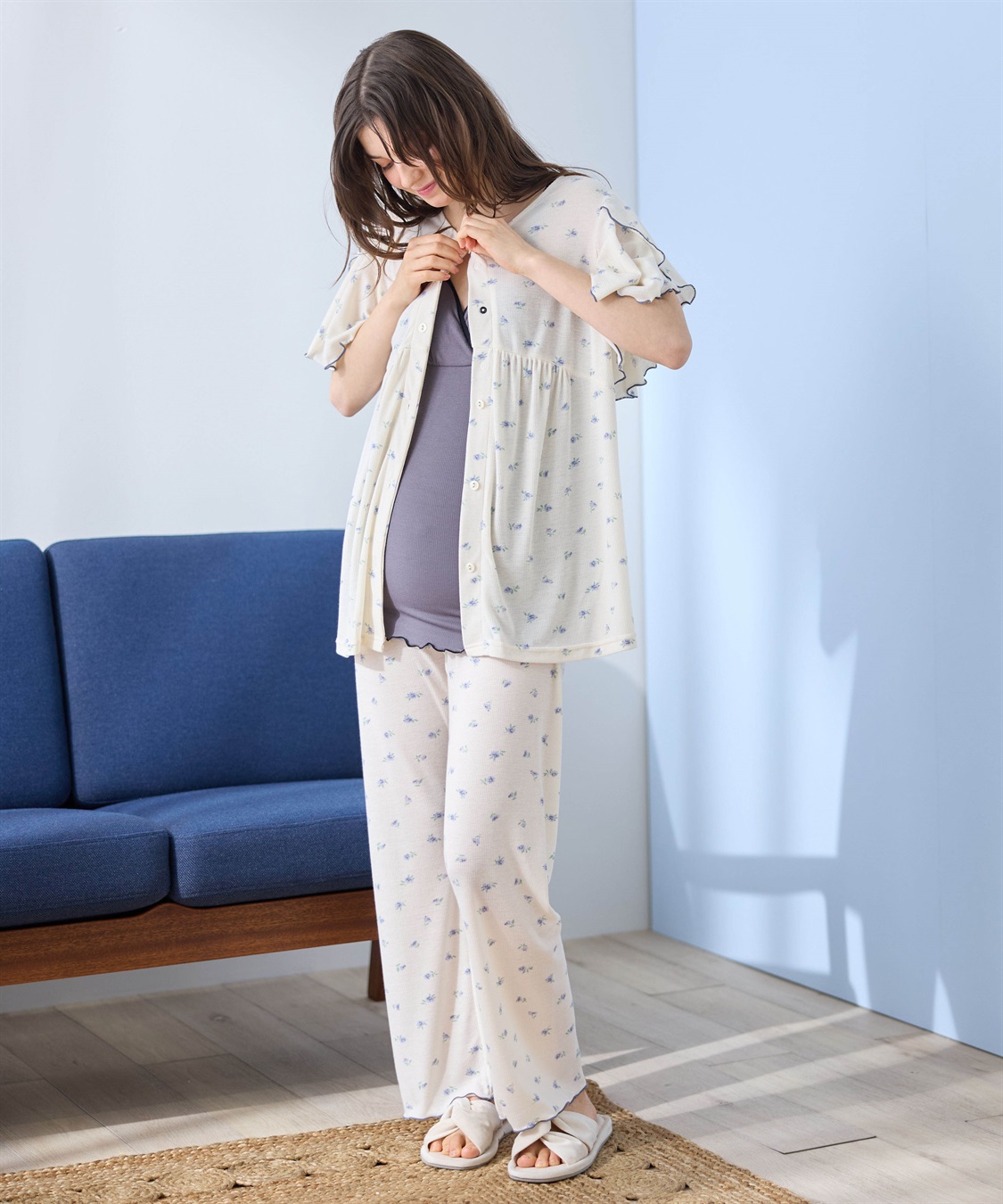 Rosemadame リブバイカラー 授乳キャミソール_sub_5