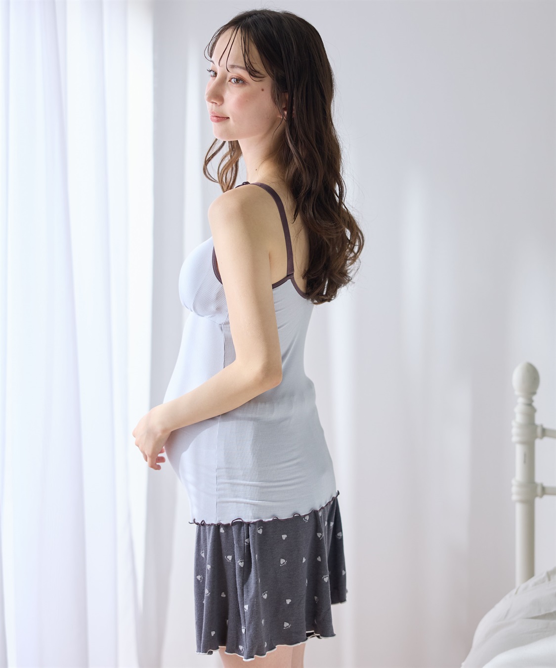 Rosemadame リブバイカラー 授乳キャミソール_sub_10