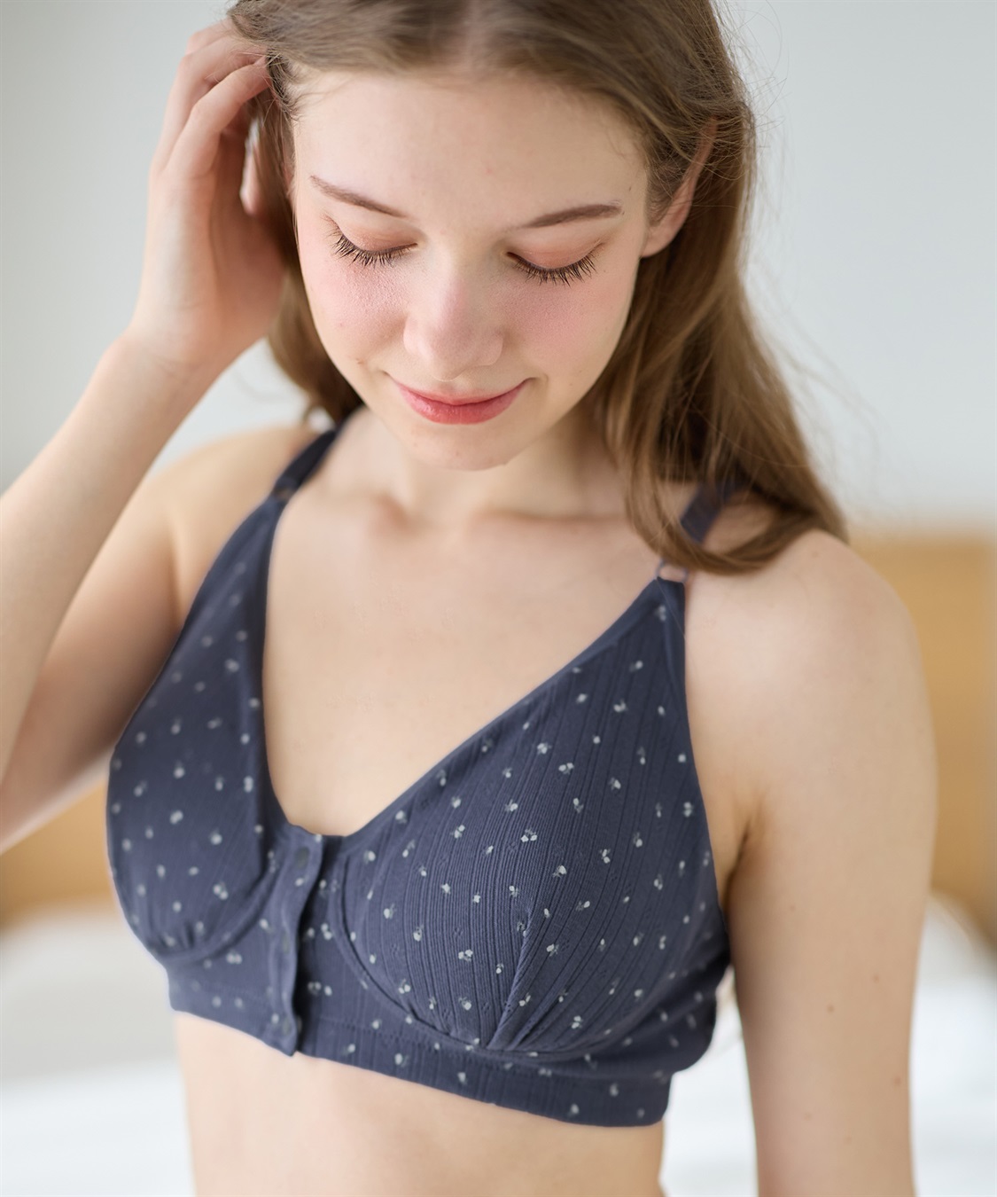 Rosemadame パターンメッシュ小花柄 授乳ブラジャー_sub_19