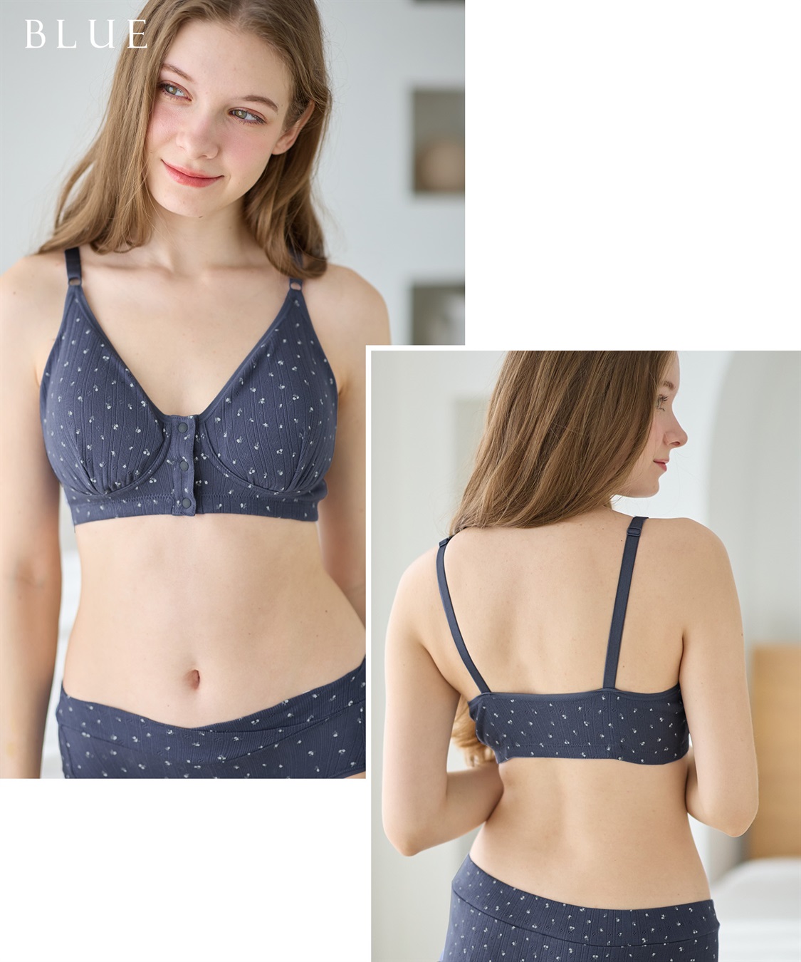 Rosemadame パターンメッシュ小花柄 授乳ブラジャー_sub_22