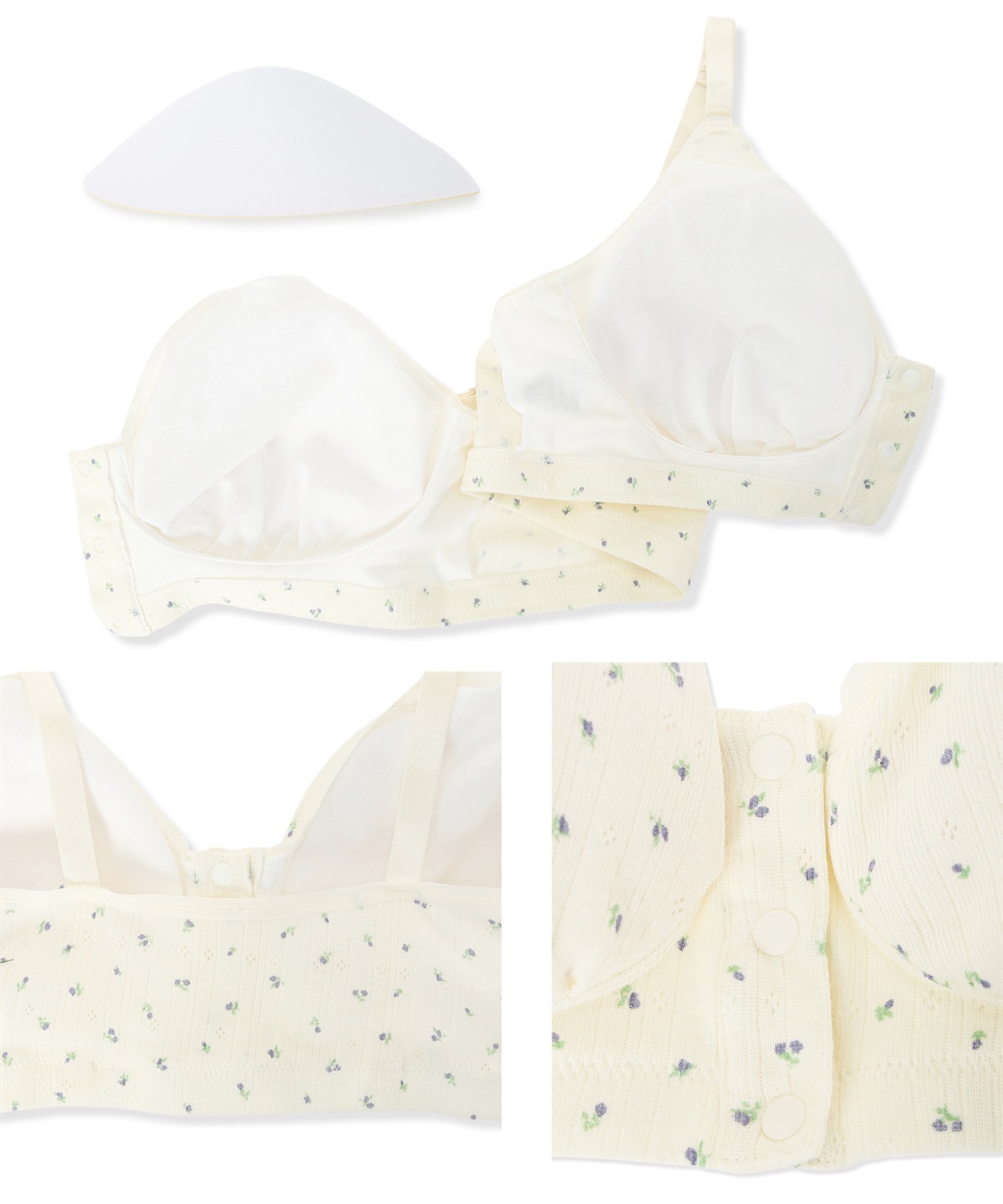 Rosemadame パターンメッシュ小花柄 授乳ブラジャー_sub_24