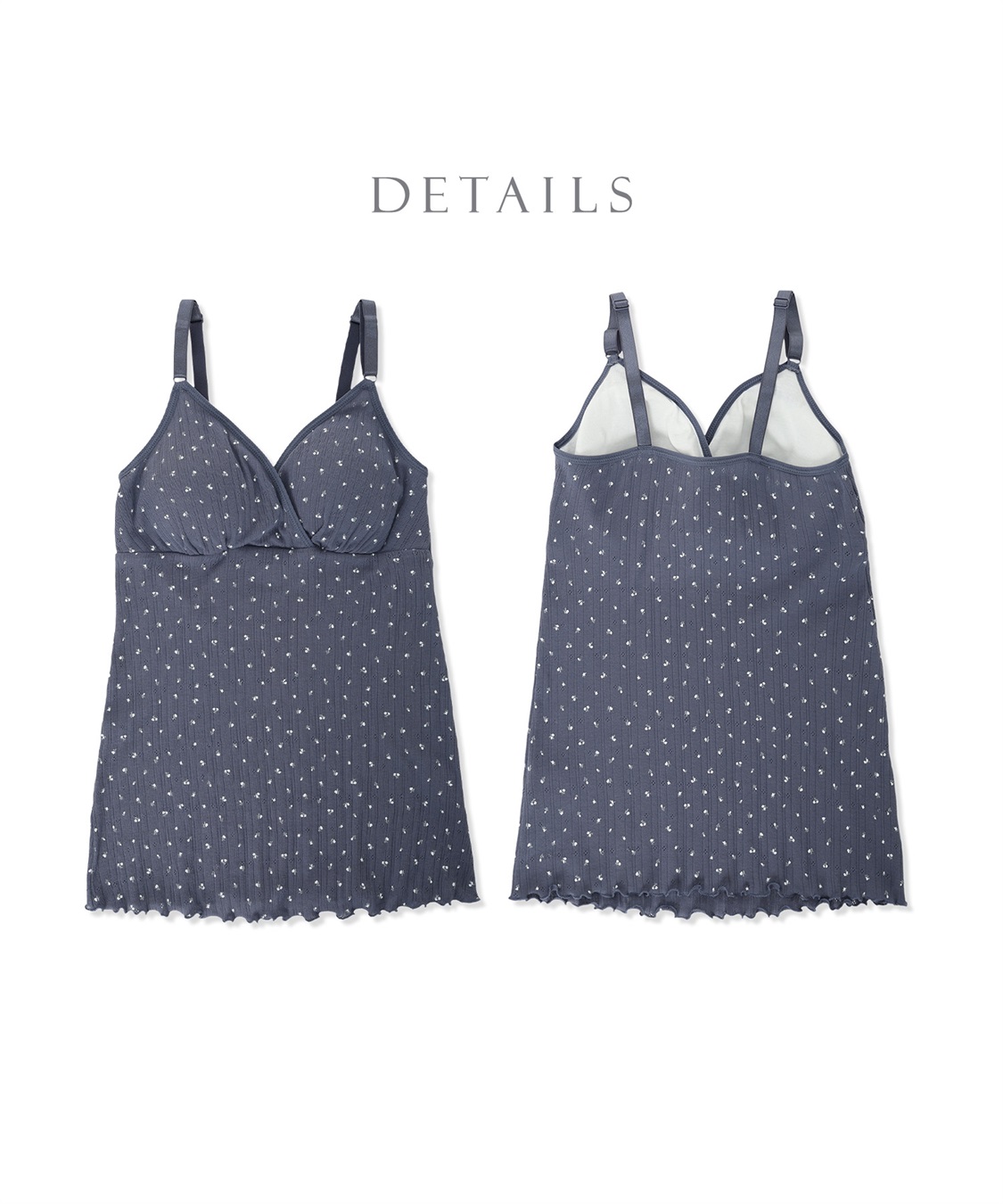 Rosemadame パターンメッシュ小花柄 授乳キャミソール_sub_23