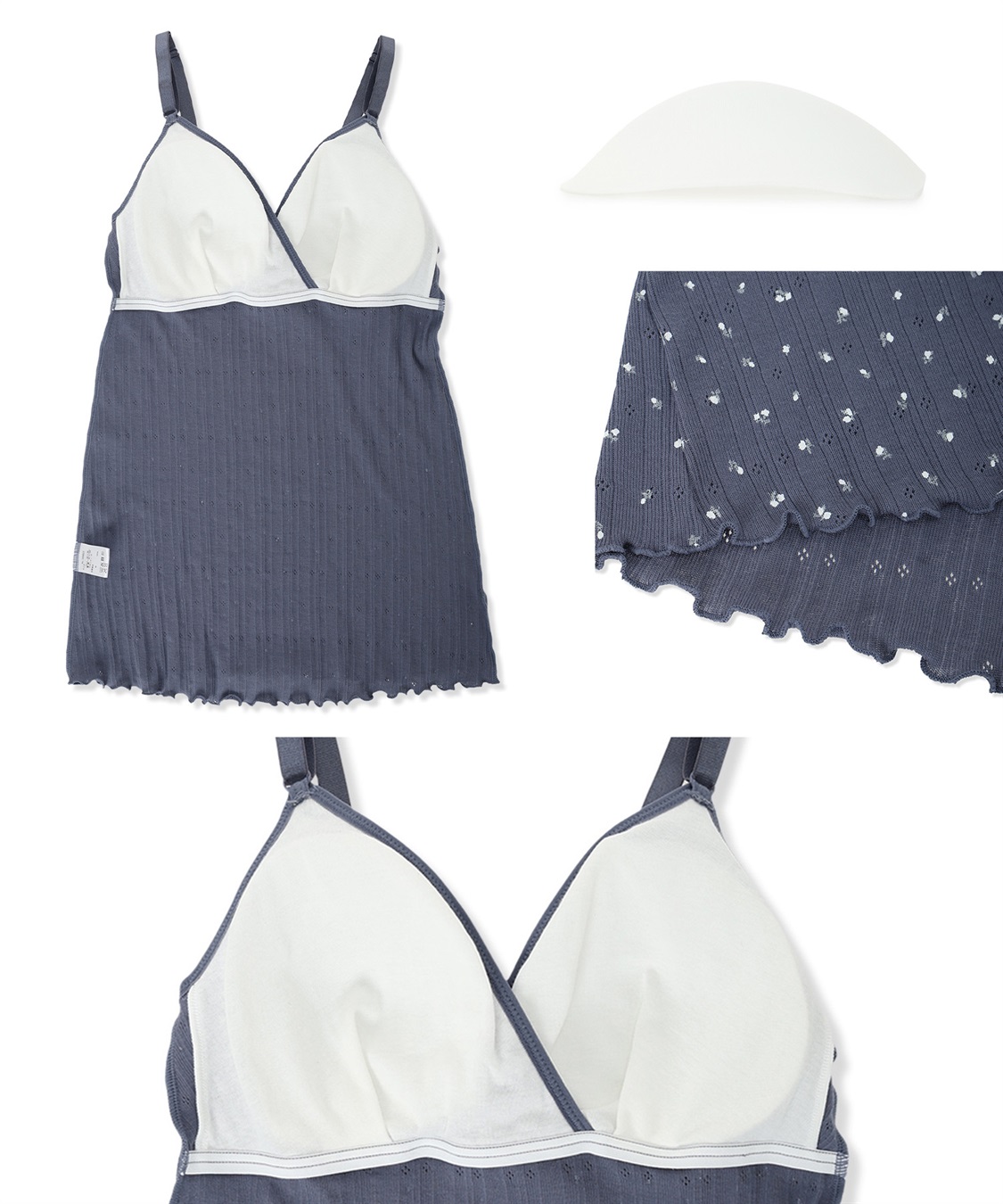 Rosemadame パターンメッシュ小花柄 授乳キャミソール_sub_24