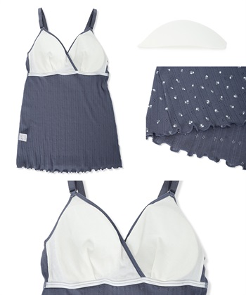 Rosemadame パターンメッシュ小花柄 授乳キャミソール_subthumb_24