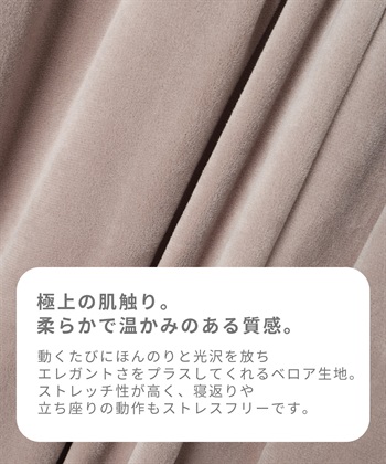 Rosemadame 【親子でお揃い】ベロア ネグリジェ ワンピース マタニティパジャマ 授乳対応 前開き ルームウェア 入院準備 産前・産後対応_subthumb_4
