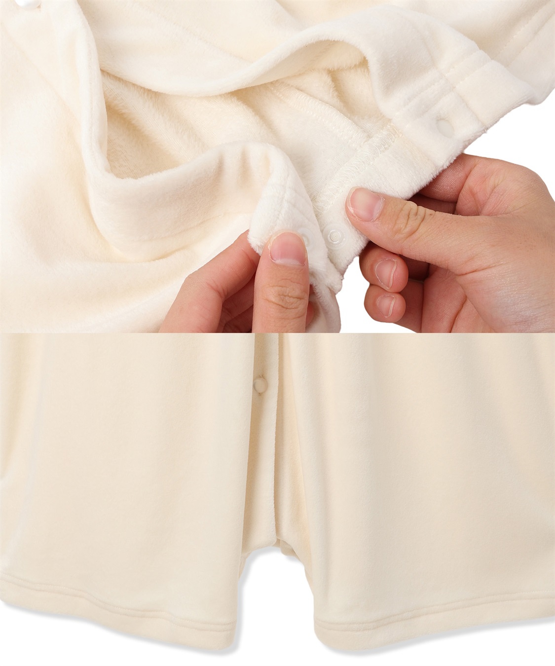 Rosemadame 【親子でお揃い】ベロア ネグリジェ ワンピース マタニティパジャマ 授乳対応 前開き ルームウェア 入院準備 産前・産後対応_sub_25