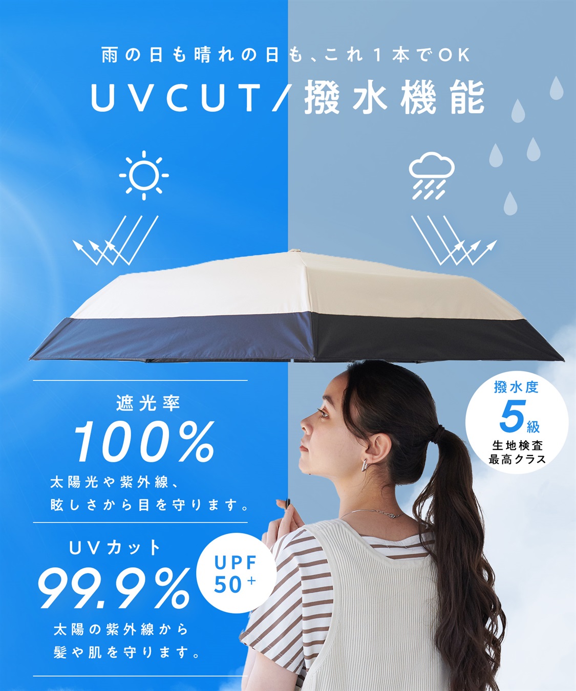 Life Style by cross marche 【TRIP.INN】晴雨兼用折り畳み傘_sub_2