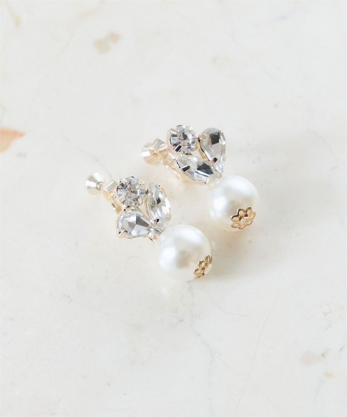 CROSS FUNCTION 正解 揺れるビジューパールイヤリング【CF/クロスファンクション】_sub_1