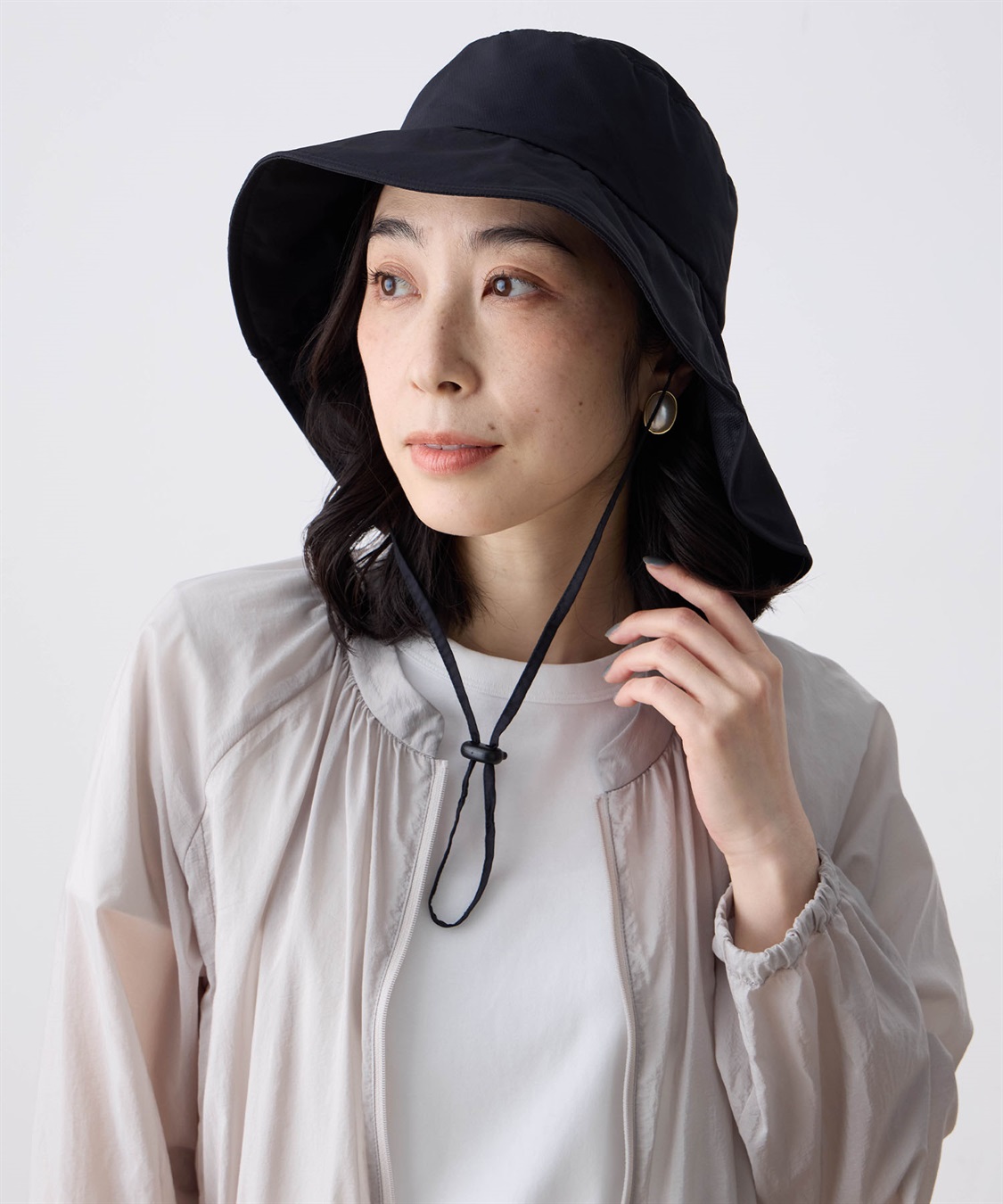 JOIN PARK 【Wpc.】UVカット接触冷感コンパクトエアリーハット【超軽量55g 帽子 ハット つば部分 完全遮光100％＆完全UVカット100％生地 UPF50+ あご紐付き 調整可能 日焼け対策 紫外線対策】_sub_4