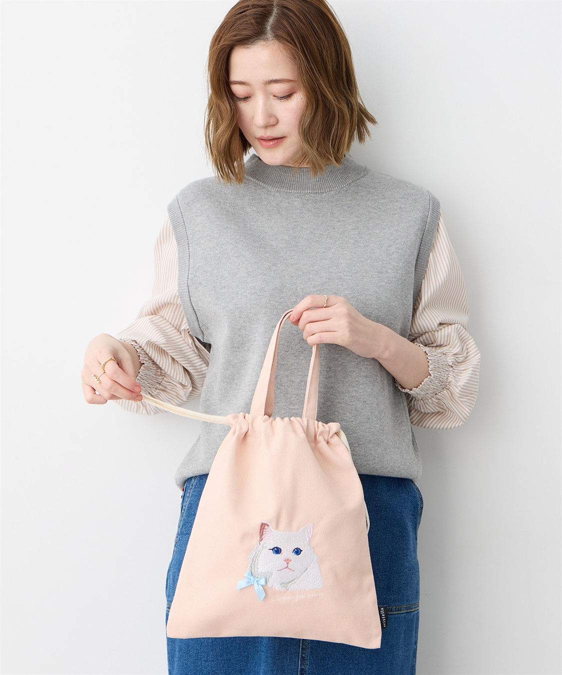 JOIN PARK アトリエ・ポピン猫２WAY手さげバック_sub_1