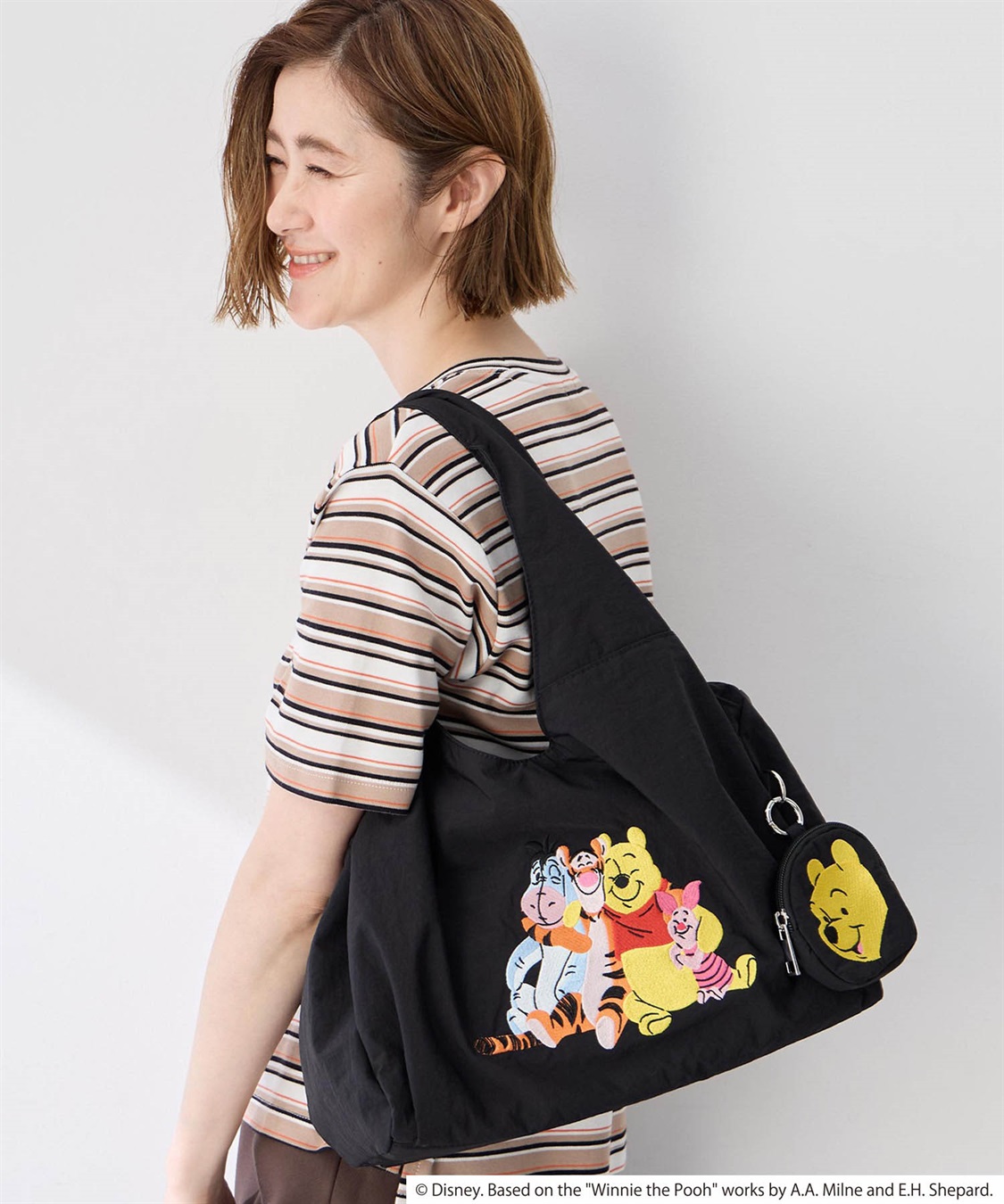 Disney】くまのプーさん/ポーチ付きトートバッグ JOIN PARK｜クロス