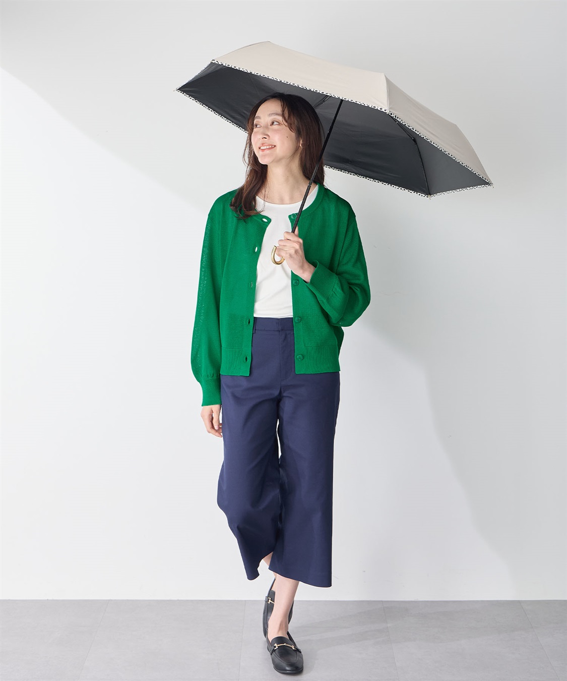 新品未開封！ALICIA JUMPER【撥水加工】 Wpc.】遮光アニマルパイピング ミニ 日傘 折りたたみ傘【完全