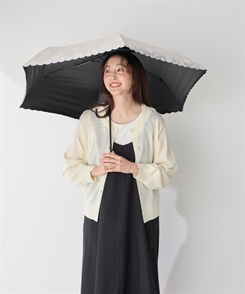 JOIN PARK 【Wpc.】折りたたみ日傘 遮光フラワーシャドウ ミニ【完全遮光100％＆完全UVカット100％生地 コンパクト 晴雨兼用】_subthumb_2