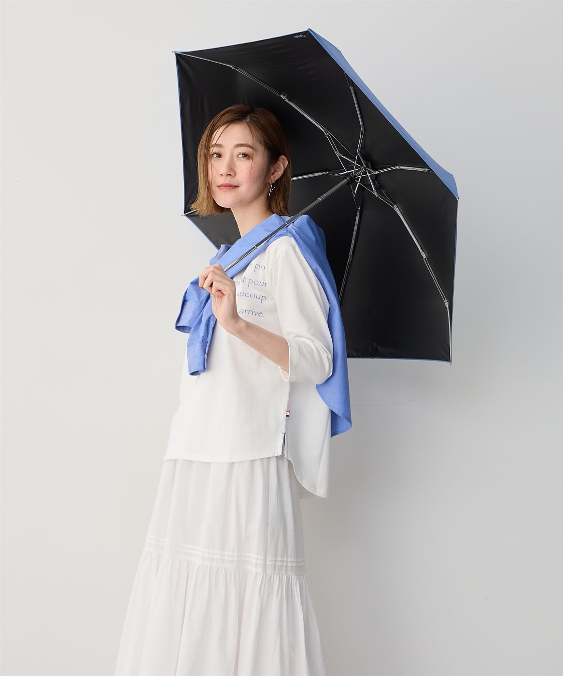 JOIN PARK 【Wpc.】日傘折りたたみ 遮光ノーブルベーシック ミニ【完全遮光100％ 完全UVカット率100％生地 コンパクト 晴雨兼用】_sub_5