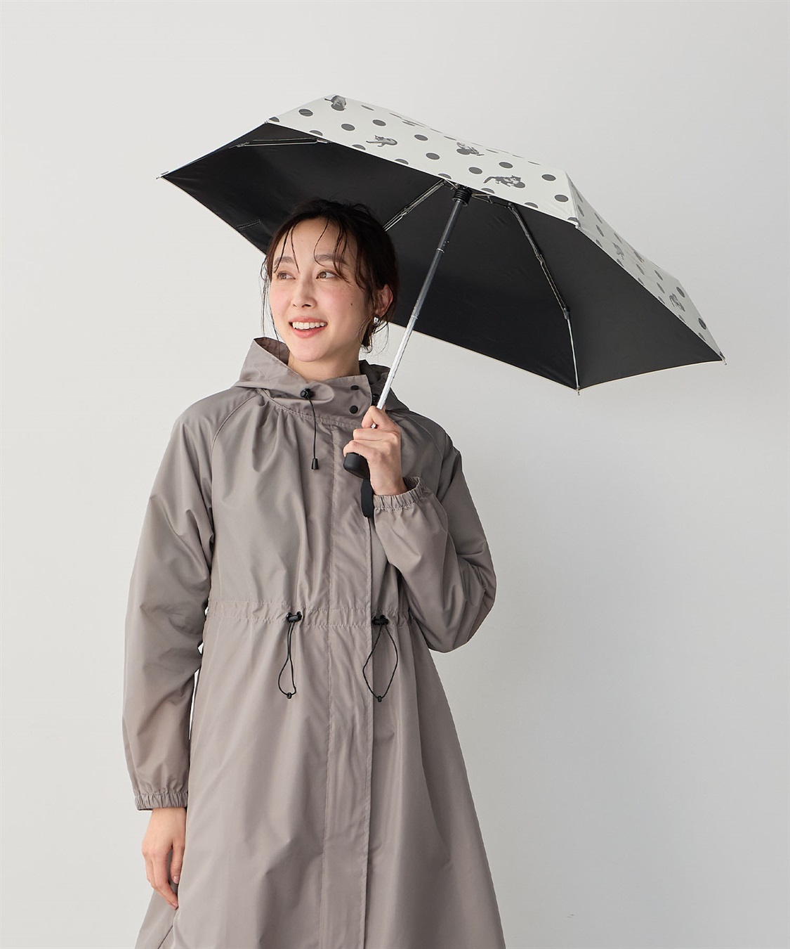 JOIN PARK 【Wpc.】遮光アンブレにゃんドット　沖昌之さん×Wpc.【完全遮光100％ 完全UVカット率100％生地 コンパクト 晴雨兼用】_sub_3