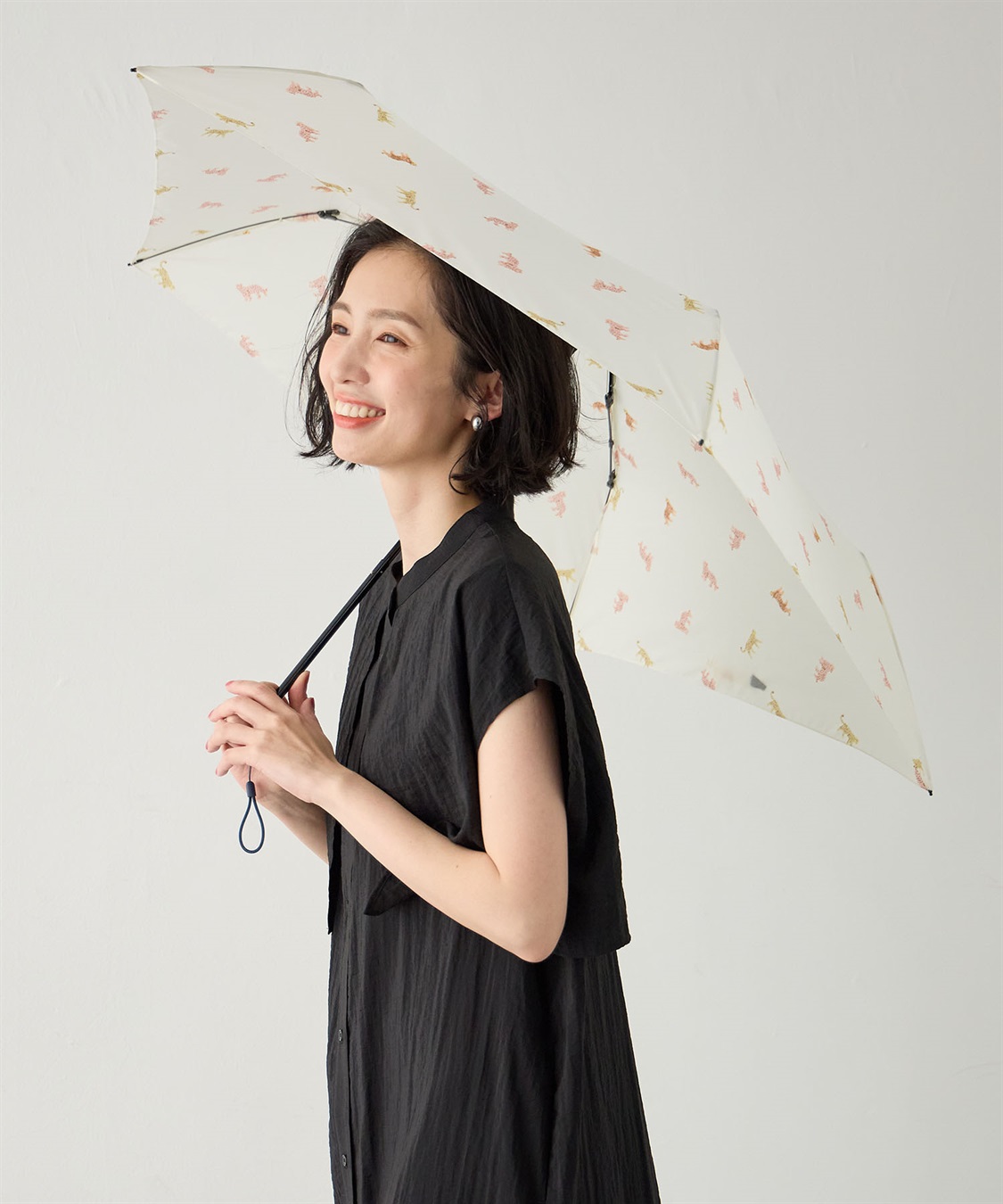 WPC 超軽量折りたたみ傘レオパード＆タイガーmini JOIN PARK｜クロス