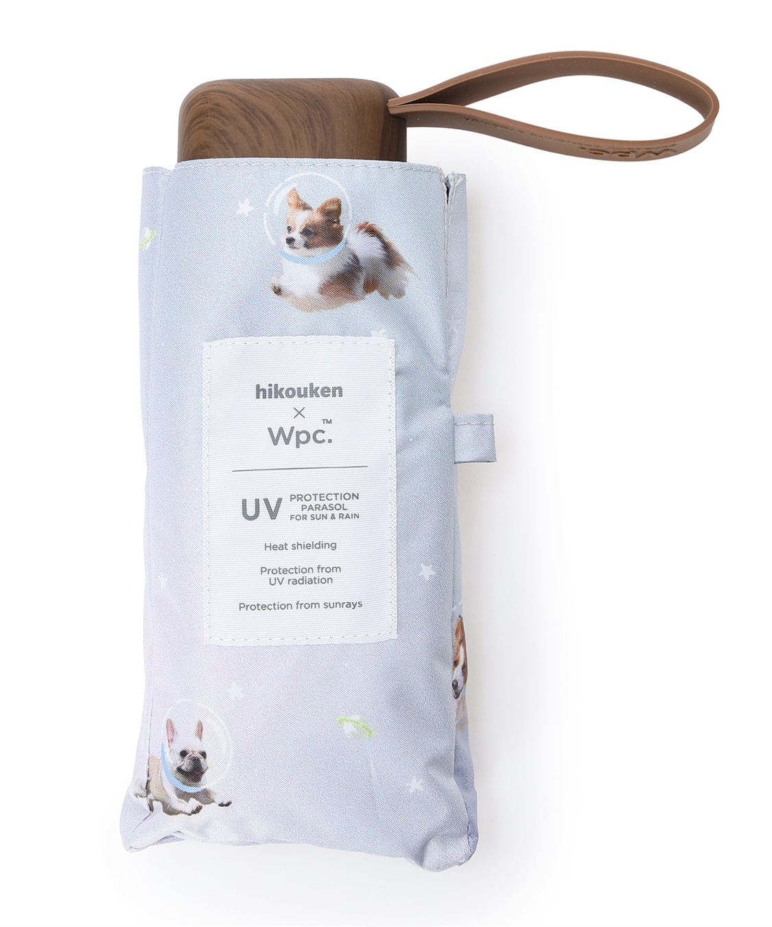 JOIN PARK 【Wpc.】 折りたたみ日傘 飛行犬×Wpc.  宇宙飛行犬 遮光ワンブレラ ミニ【完全遮光100%・完全UVカット率100％生地 遮熱 晴雨兼用 UPF50+ 折りたたみ傘】_sub_1