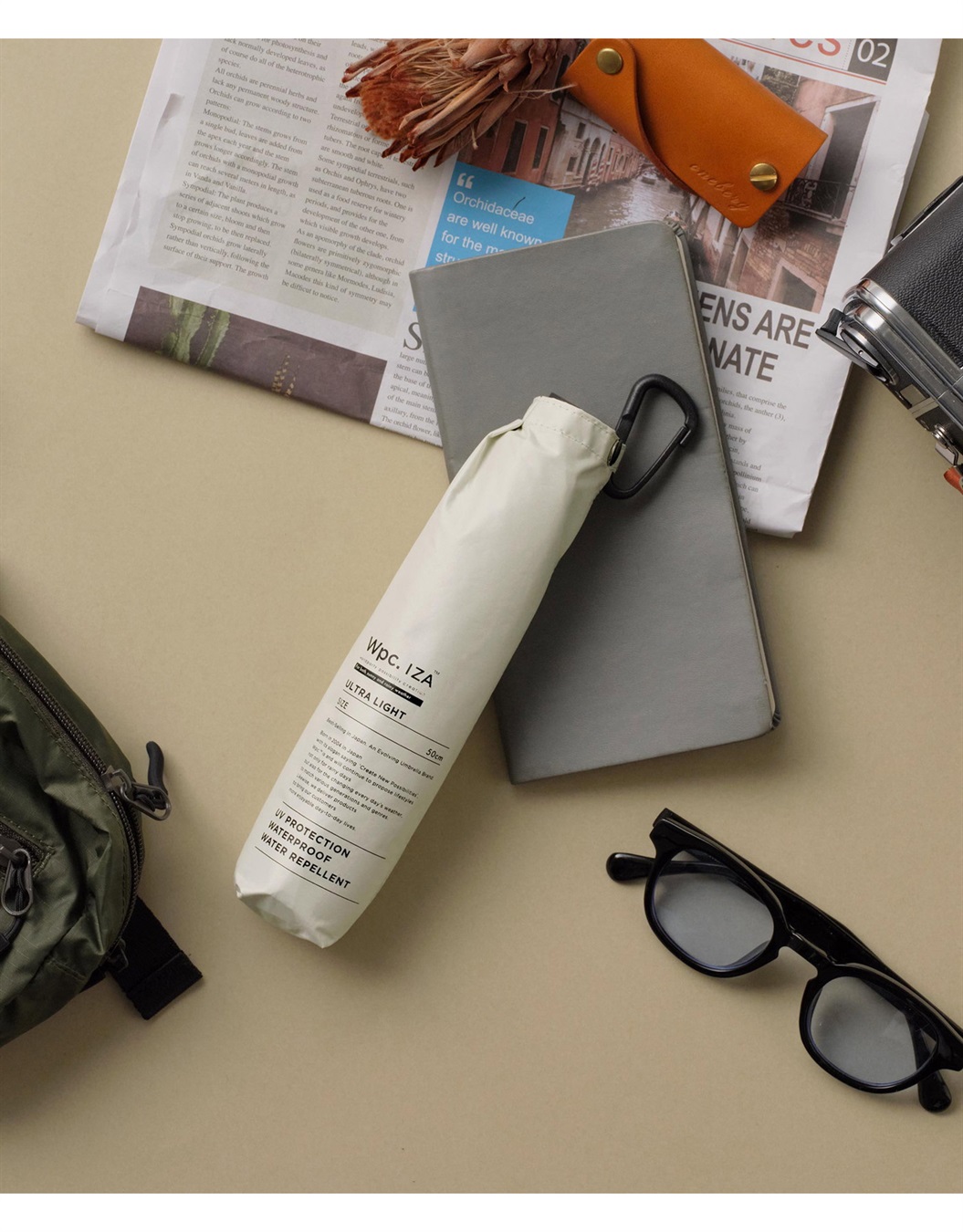 JOIN PARK 【Wpc.】日傘折りたたみ IZA(イーザ) Type: ULTRA LIGHT【遮光率100％ UVカット率100％ UPF50＋ 重さ約128g 収納時幅5㎝ ユニセックス 】_sub_1