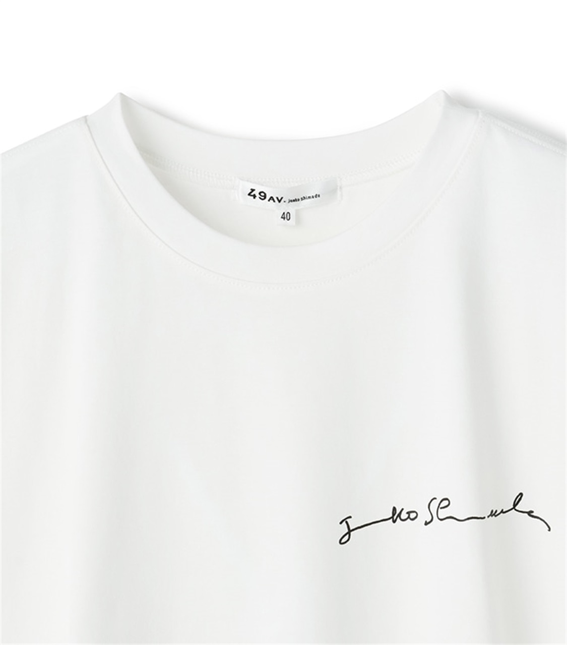 JUNKOSHIMADA サインプリントTシャツ 49AV JUNKO SHIMADA｜クロス