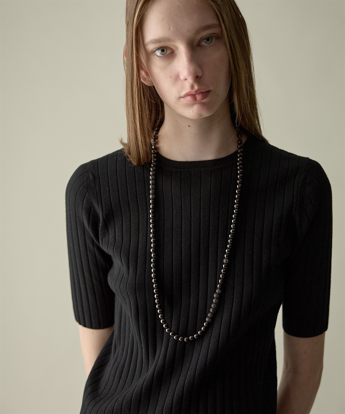 PRADA マルチカラー 編み糸ビーズネックレス 楽天市場】マルチカラー チェコビーズネックレス 45cmガラス