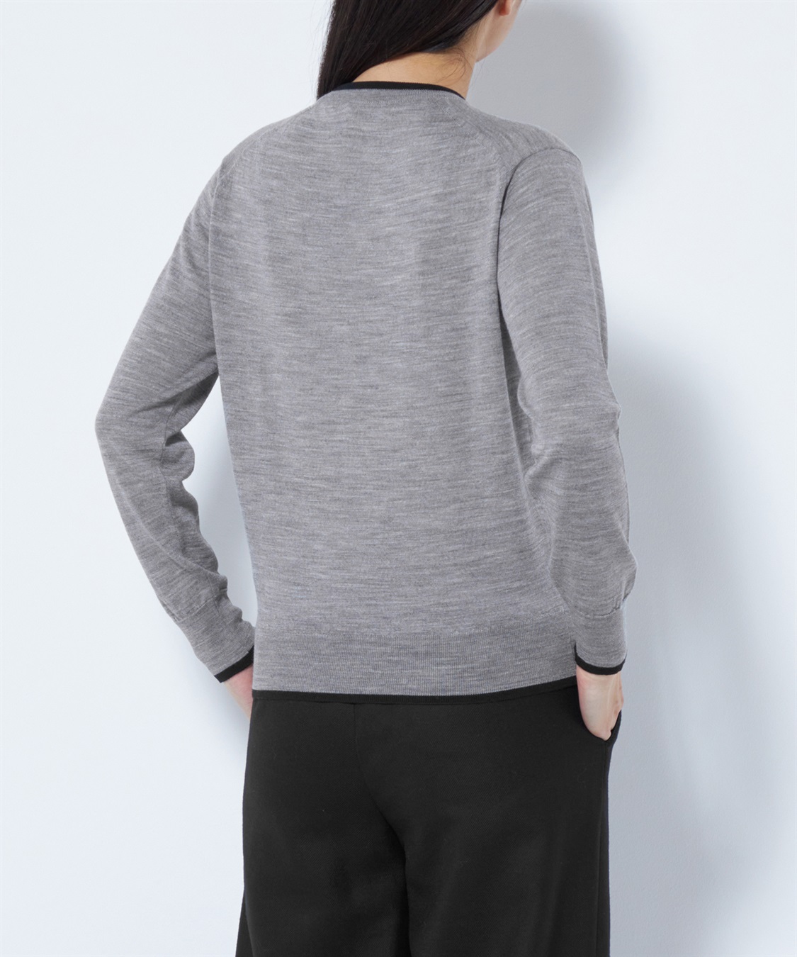 WEB限定】配色ラインニットプルオーバー 49AV.junko shimada