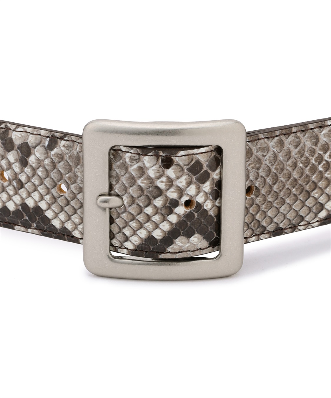 49AV JUNKO SHIMADA パイソン型押しスクエアバックルベルト_sub_1