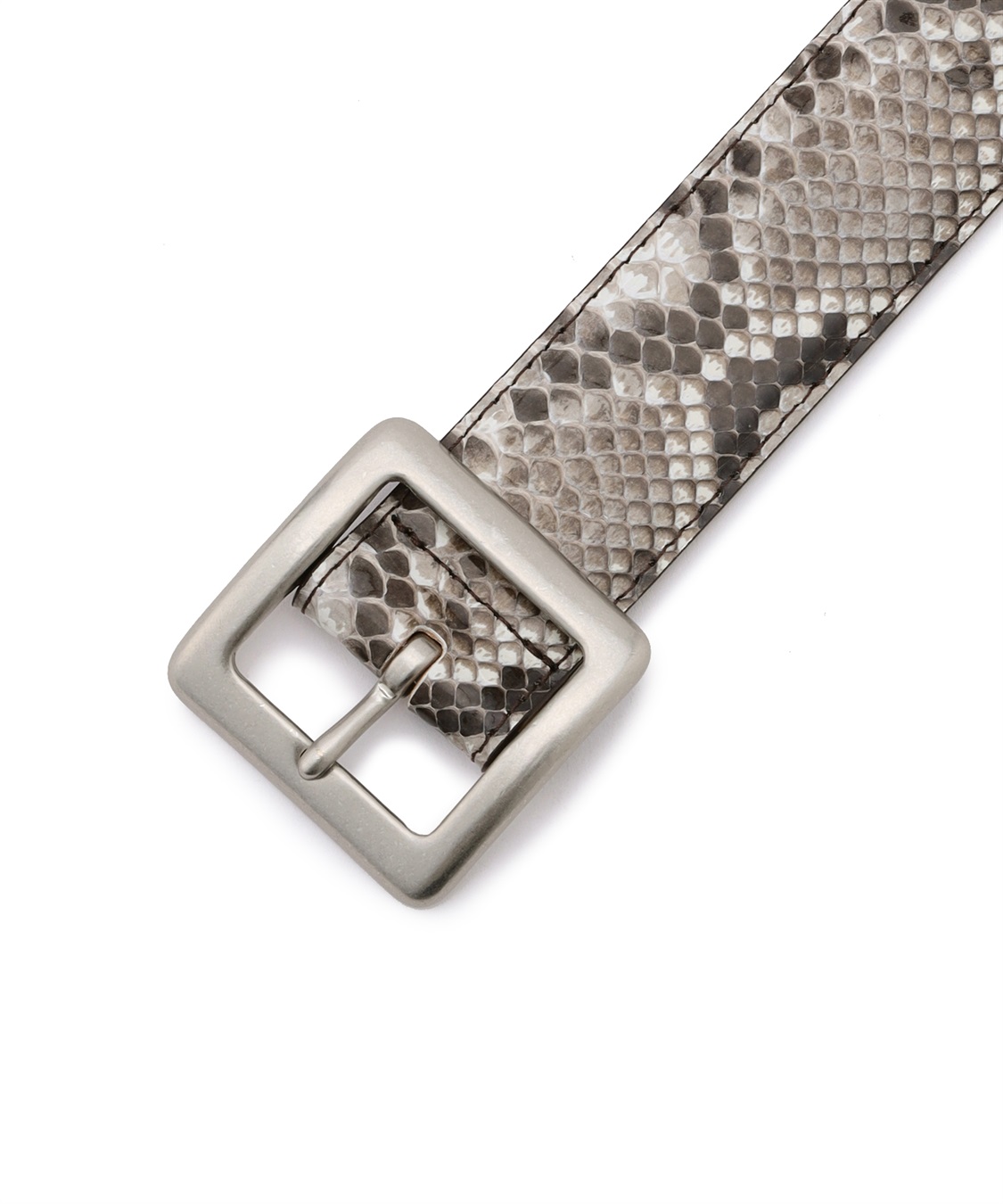 49AV JUNKO SHIMADA パイソン型押しスクエアバックルベルト_sub_2