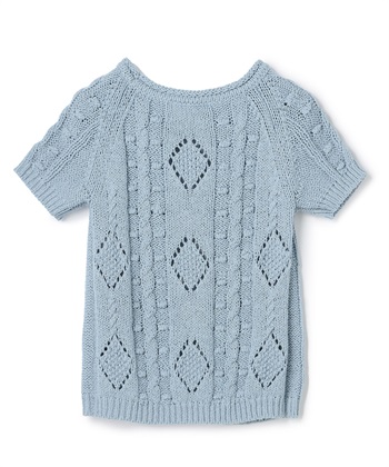 刺繍入りフィッシャーマン半袖ニット 49AV.junko shimada