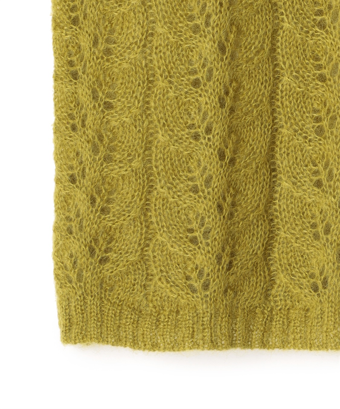 berume　　ハンドニットケーブルプルオーバー　マスタード　モヘヤ DouDou（ドゥドゥ）の「【新色追加】モヘヤメッシュプルオーバー