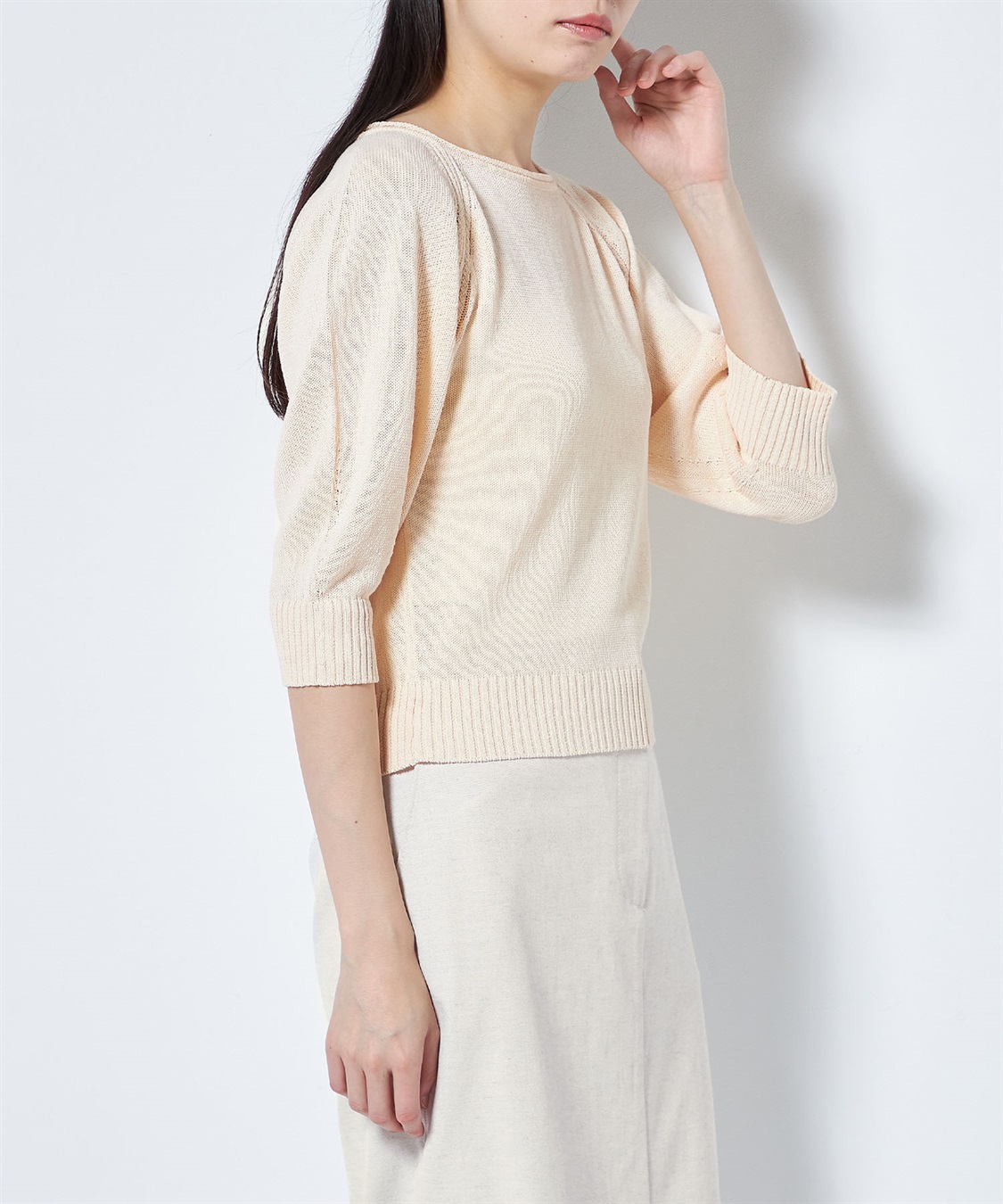 7分袖バルーンスリーブプルオーバー 49AV JUNKO SHIMADA｜クロス