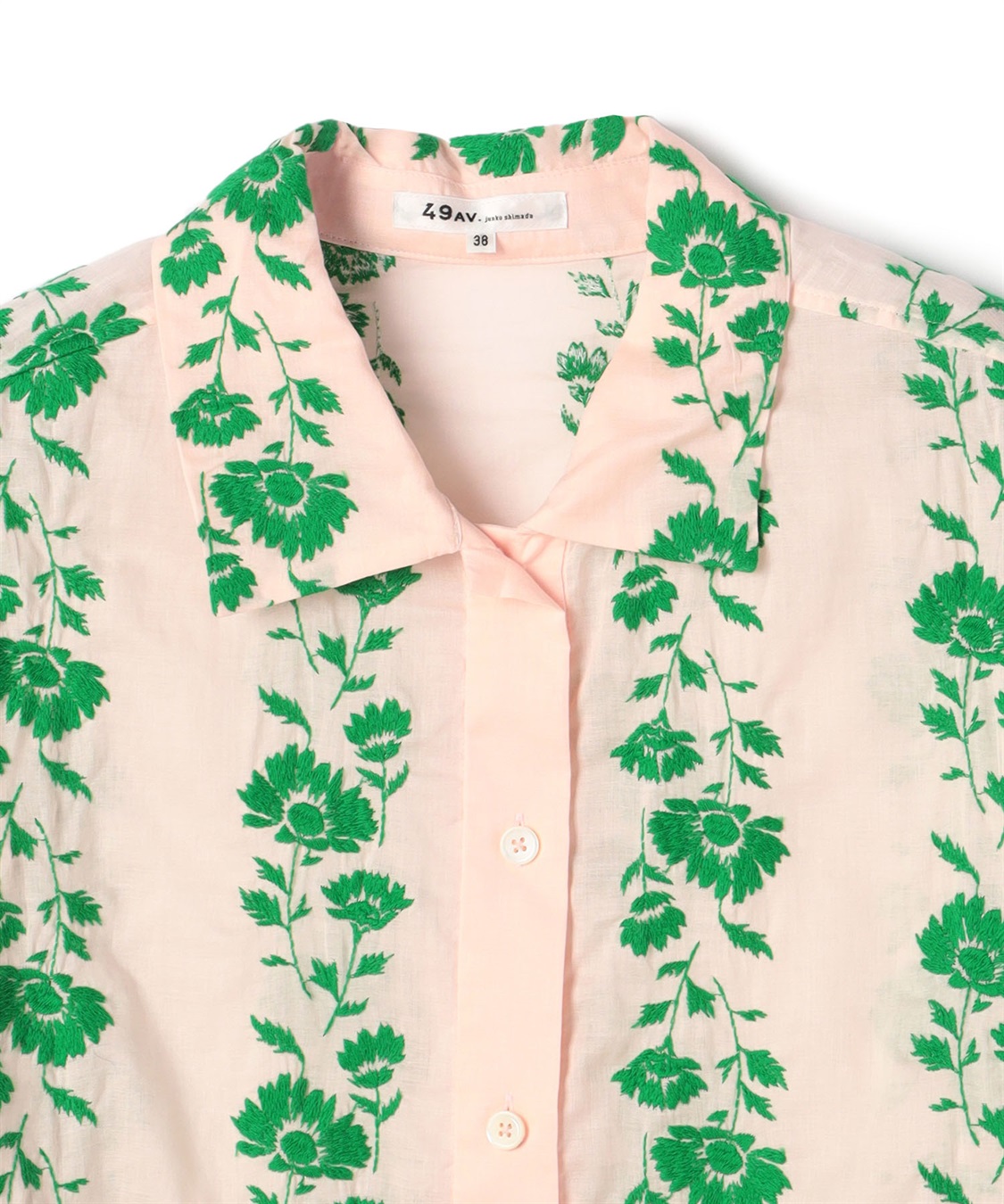 フラワー刺しゅうシャツ 49AV.junko shimada｜クロスプラス公式通販サイト 