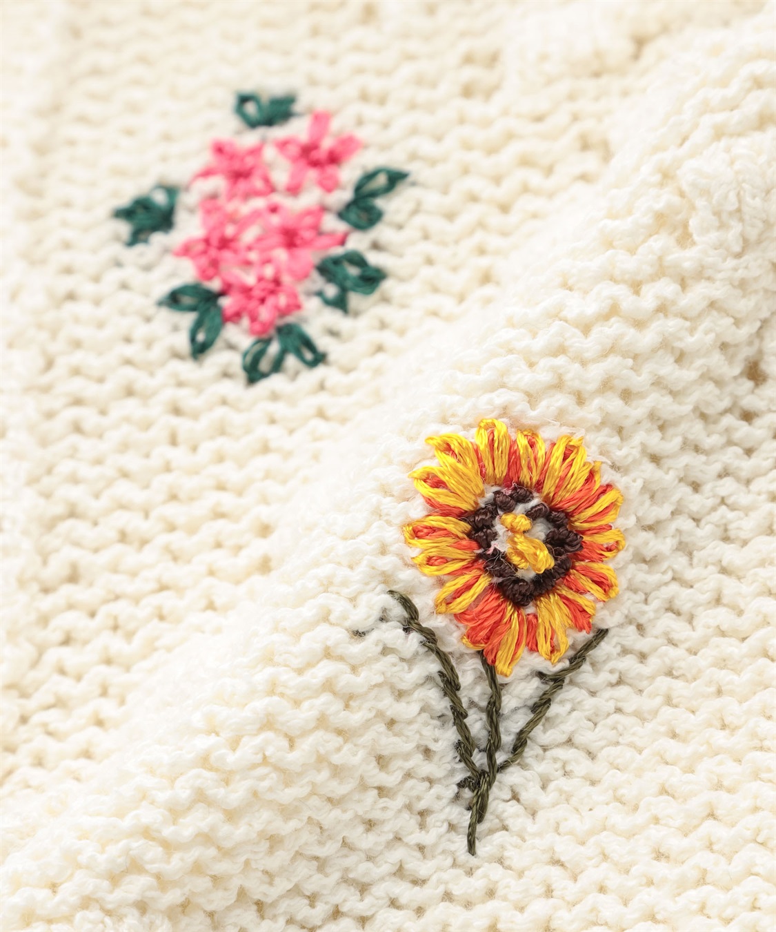 刺繍入りフィッシャーマンカーディガン 49AV JUNKO SHIMADA