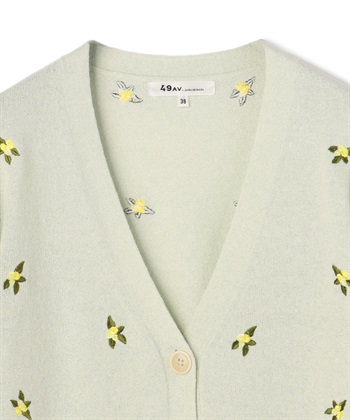 TIME SALE】フラワー刺しゅうカーディガン 49AV.junko shimada