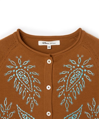 ペイズリー柄刺繍カーディガン 49AV JUNKO SHIMADA｜クロス